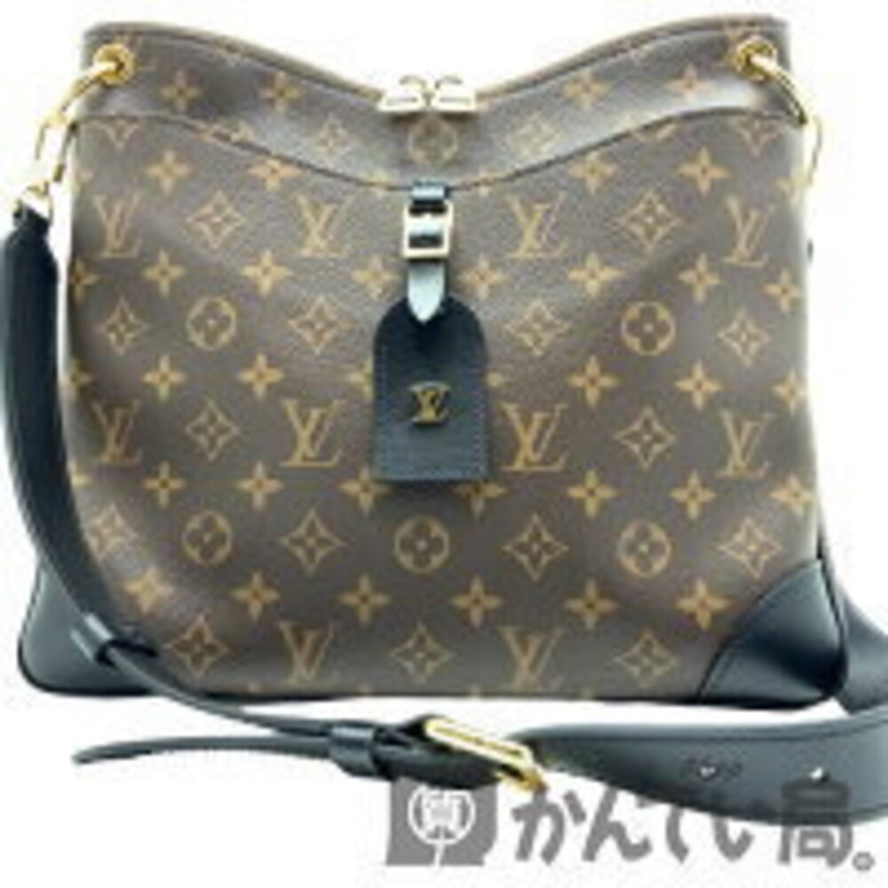 LOUIS VUITTON Odeon NM Monogram Shoulder Bag Crossbody Noir Black Double Zipper